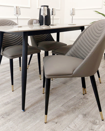 Alba Leather Dining Chair - Pair(2pcs)