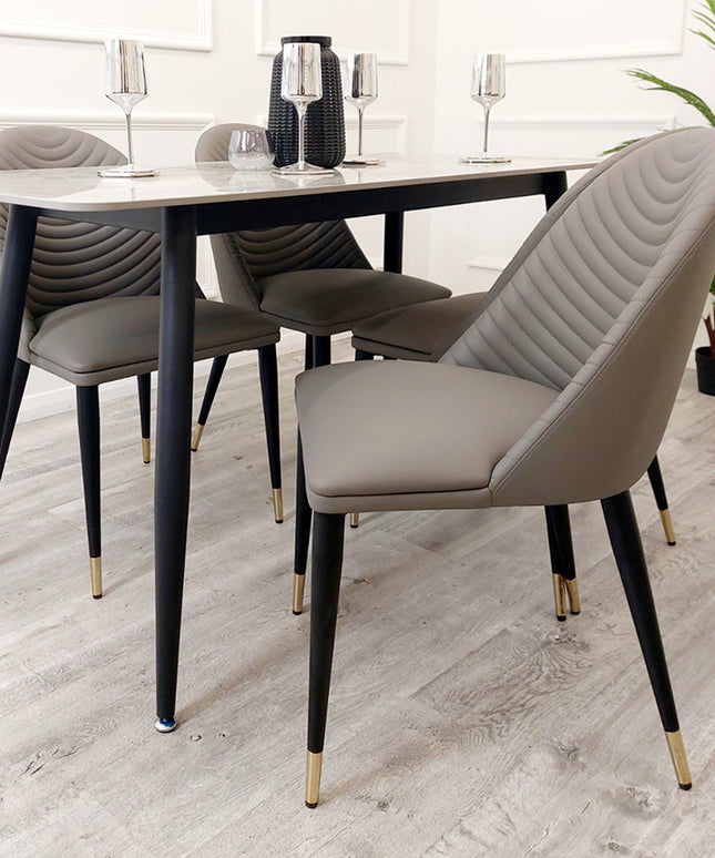 Alba Leather Dining Chair - Pair(2pcs)