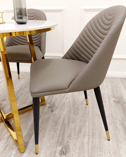 Alba Leather Dining Chair - Pair(2pcs)