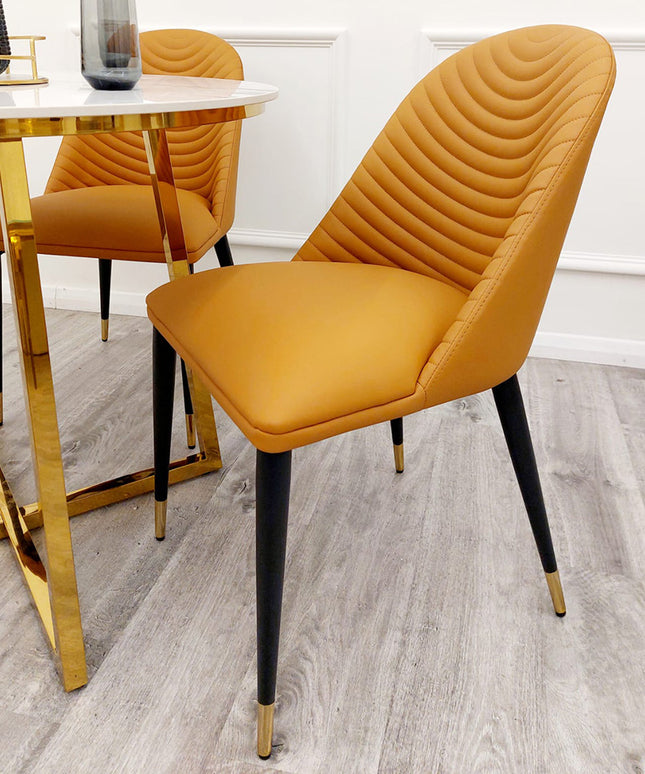 Alba Leather Dining Chair - Pair(2pcs)