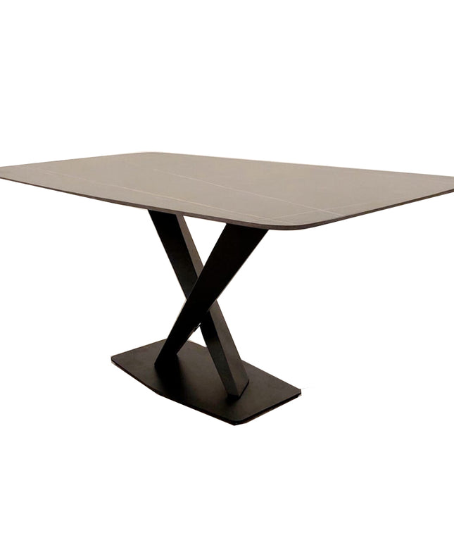 Apollo Black with Sintered Stone Dining Table with Luna Velvet Chairs