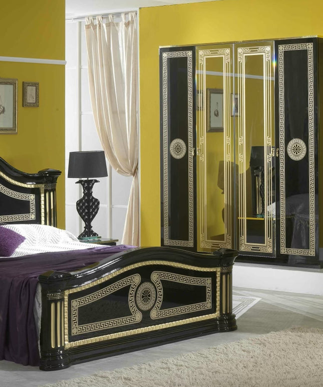 New Serena Black-Gold Bedroom Set