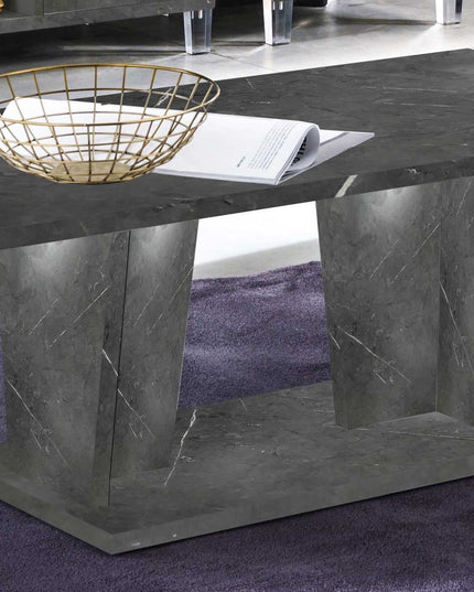 Vittoria Dark-Grey Marble Effect Italian Coffee Table