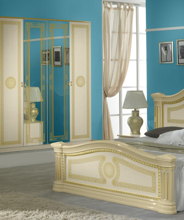 New Serena Beige-Gold Bedroom Set