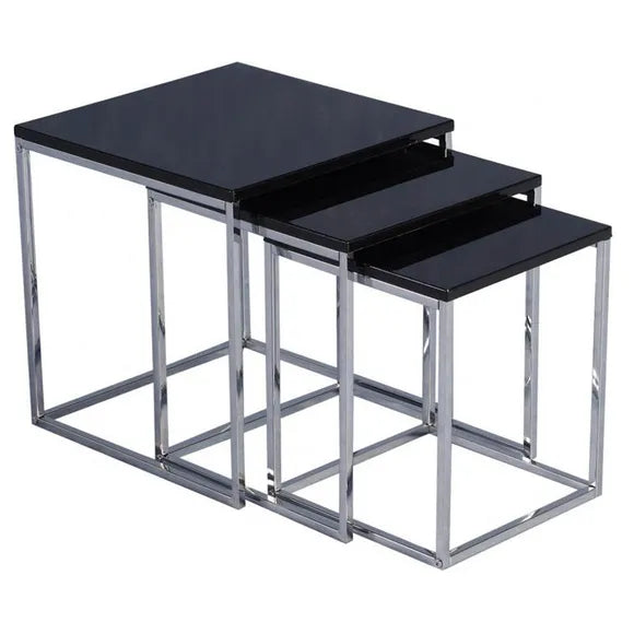Charisma Black High Gloss Nest of Tables