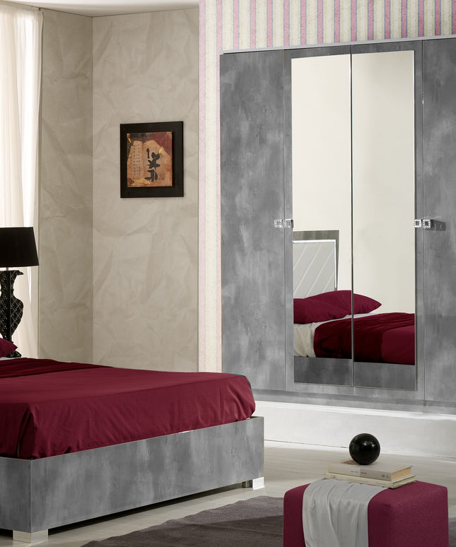 Stella White-Grey Italian Bedroom Set