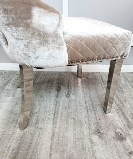 Athena Black & Brown Marble Dinning Table and Chelsea Chair