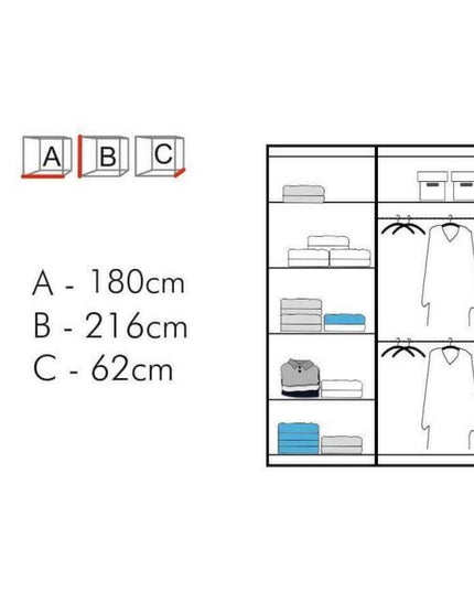 Milan Sliding Door Wardrobe