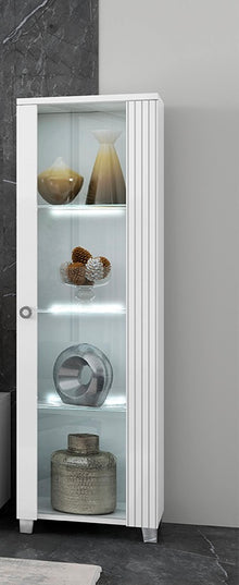 Elite 1 Door Glass Cabinet With LED Lights