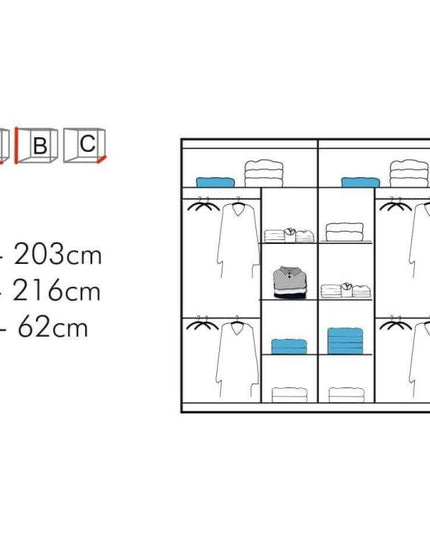 Milan Sliding Door Wardrobe