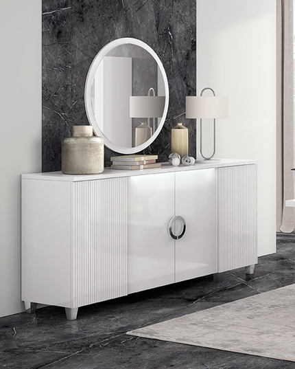 Elite 4 Doors Sideboard With LED Lights