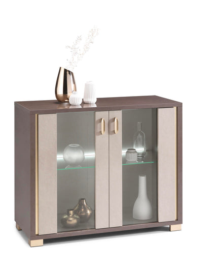 Cesar Sand Birch and Brown Finish 2 Door Sideboard
