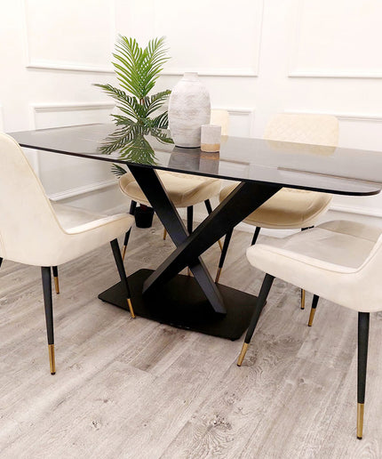 Apollo 1.6 Black Dining Table with Black Sintered Stone