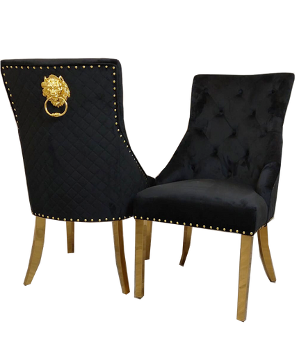 Bentley Gold Dinning Chair in Pair