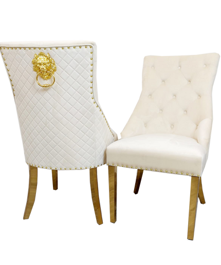 Bentley Gold Dinning Chair in Pair