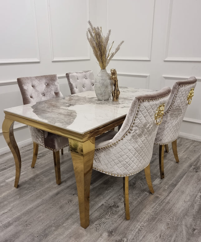 Bentley Gold Dinning Chair in Pair