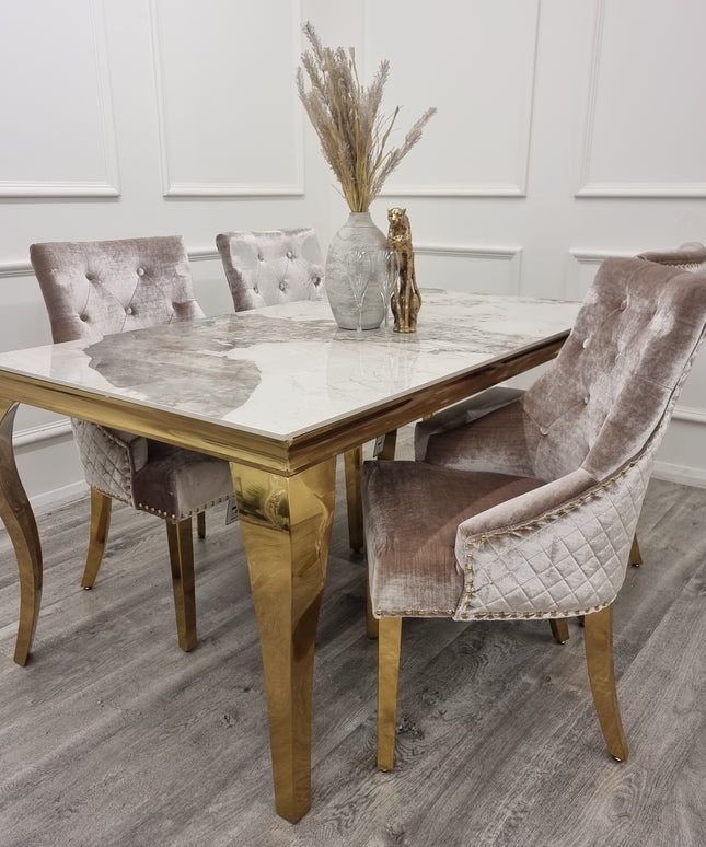 Bentley Gold Dinning Chair in Pair