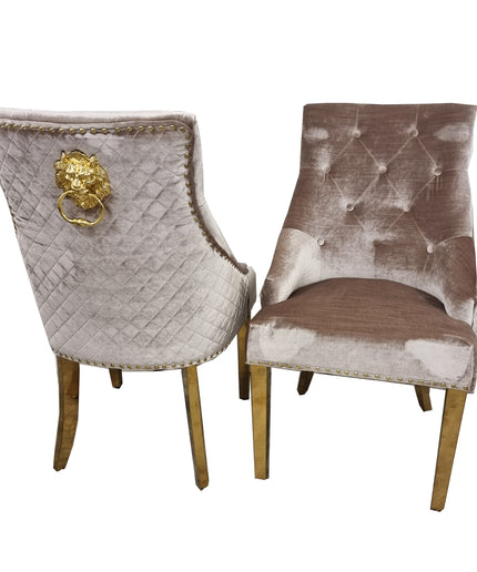 Bentley Gold Dinning Chair in Pair