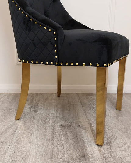 Bentley Gold Dinning Chair in Pair