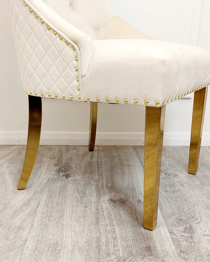 Bentley Gold Dinning Chair in Pair