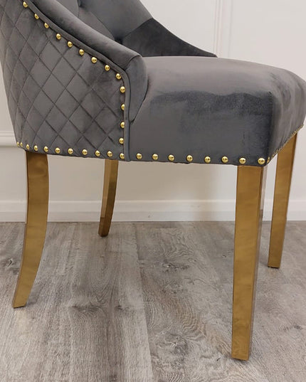 Bentley Gold Dinning Chair in Pair