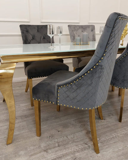 Bentley Gold Dinning Chair in Pair
