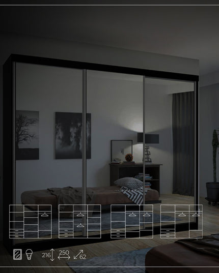 Milan Sliding Door Wardrobe