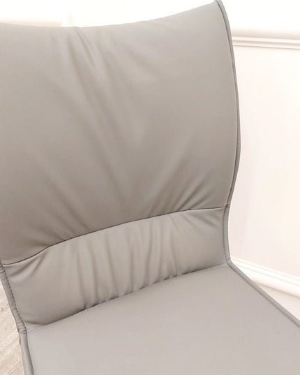 Flora Leather Dining Chair in Pair