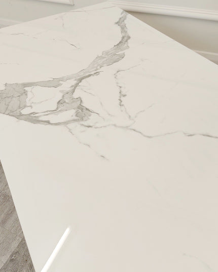 Geo Gold Coffee Table with Polar White Sintered Top