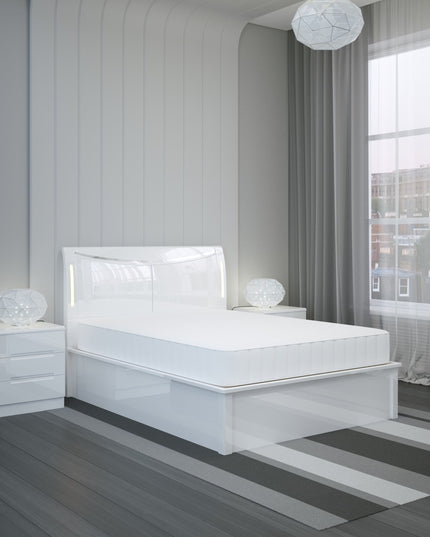 Diva white bed and mattress
