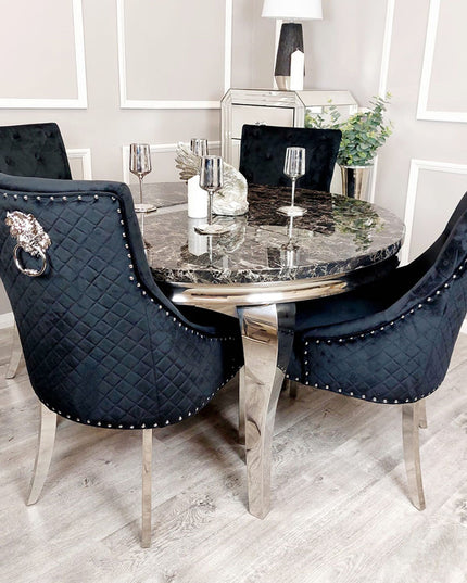 Louis Chrome Dining Table