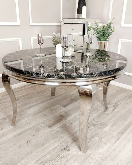 Louis Chrome Dining Table