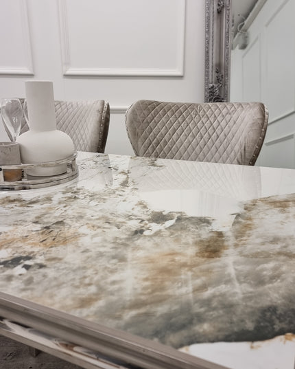 Louis Chrome Dining Table