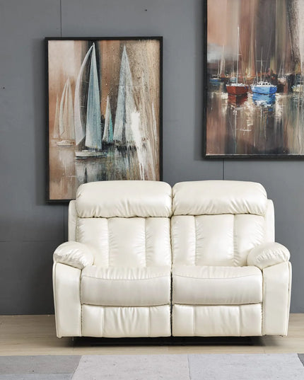 PELLE Leather Aire Manual Recliner Luxurious Sofa Available in Black, Brown, Cream & Grey