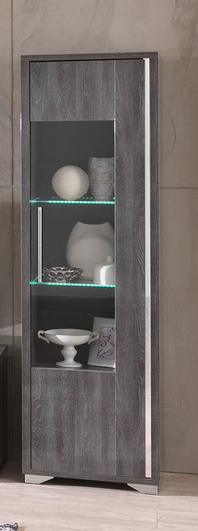 Armony Grey 1 Door Display Cabinet