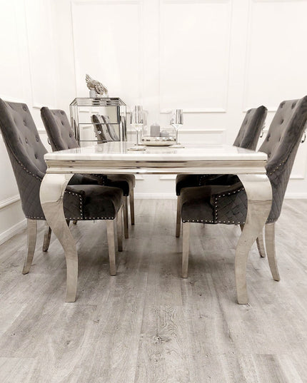 Louis Chrome Dining Table