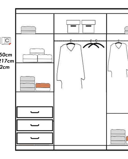 Milan Sliding Door Wardrobe