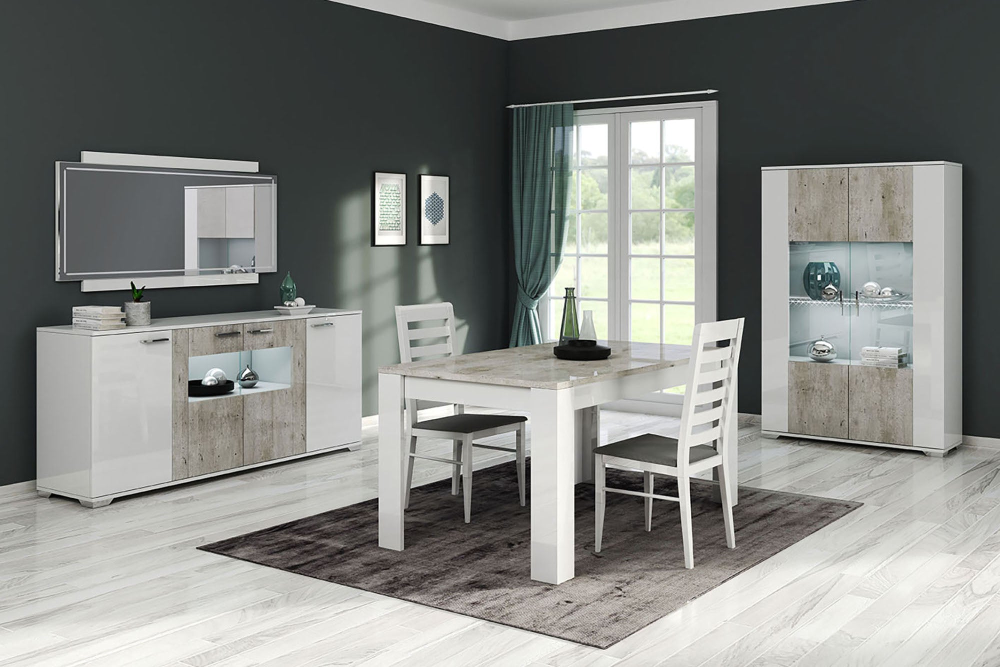 Dylan 4 Door Sideboard with LED Lights – Billboard Furniture