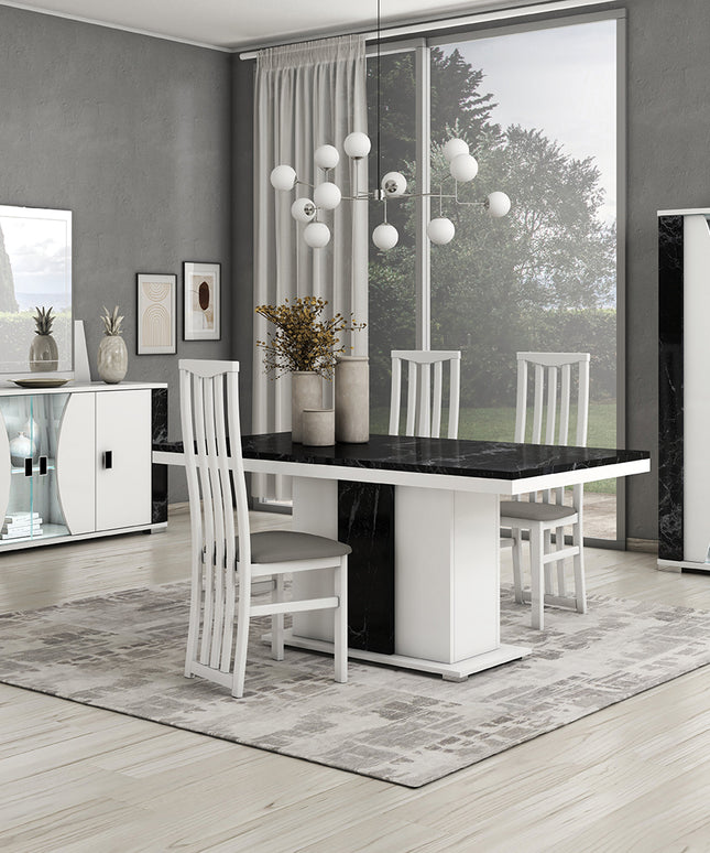 Nevada Black and White 2 Door Display Cabinet