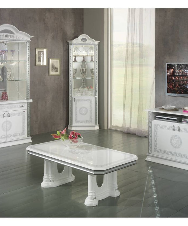 New Venus White-Silver Corner Cabinet