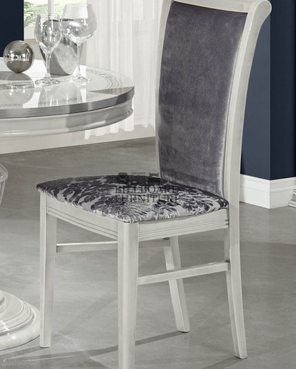 Aurora Lux Flower Velvet Side Chair in Pair (2Pcs)