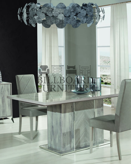 Alexa Light Grey Italian Extending Dinning Table