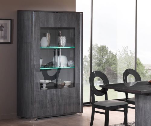 Armony 2 Door Glass Display Cabinet With LED Lights