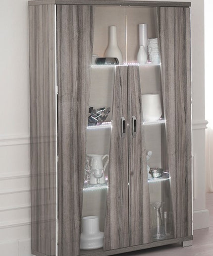 Glamour 2 Door Display Cabinet With LED Lights