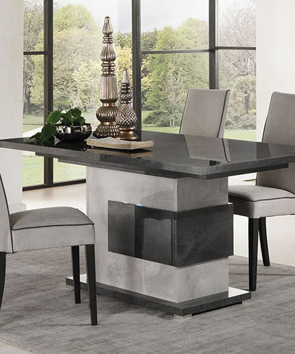 HILTON ITALIAN EXTENSION DINNING TABLE WITH 6  CHAIRS
