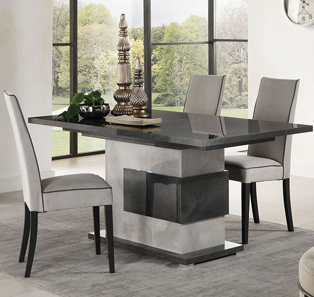 HILTON ITALIAN EXTENSION DINNING TABLE WITH 6  CHAIRS