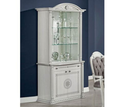 Aurora Birch White Silver Brigitte Armchair with Crystals
