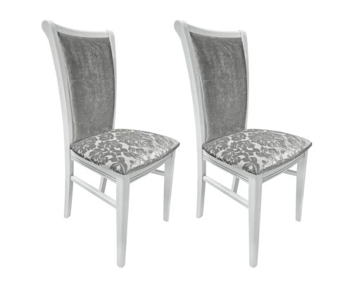 Aurora Lux Flower Velvet Side Chair in Pair (2Pcs)