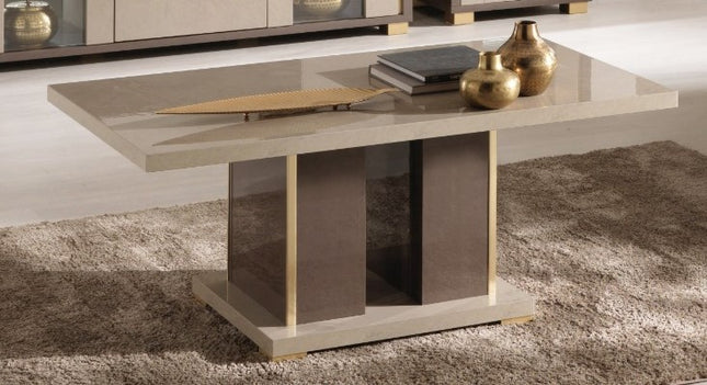 Cesar Sand Birch and Brown Finish Coffee Table