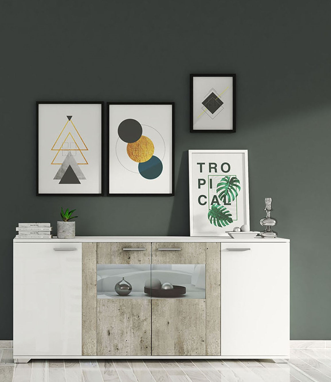 Dylan 4 Door Sideboard with LED Lights – Billboard Furniture